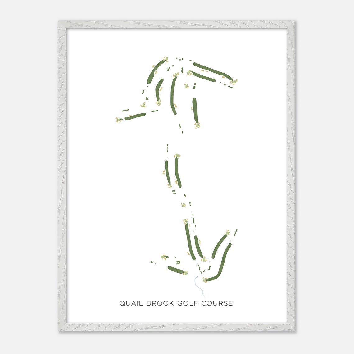 Quail Brook Golf Course Minimalist Green Fairways Map Art Poster - Image 2