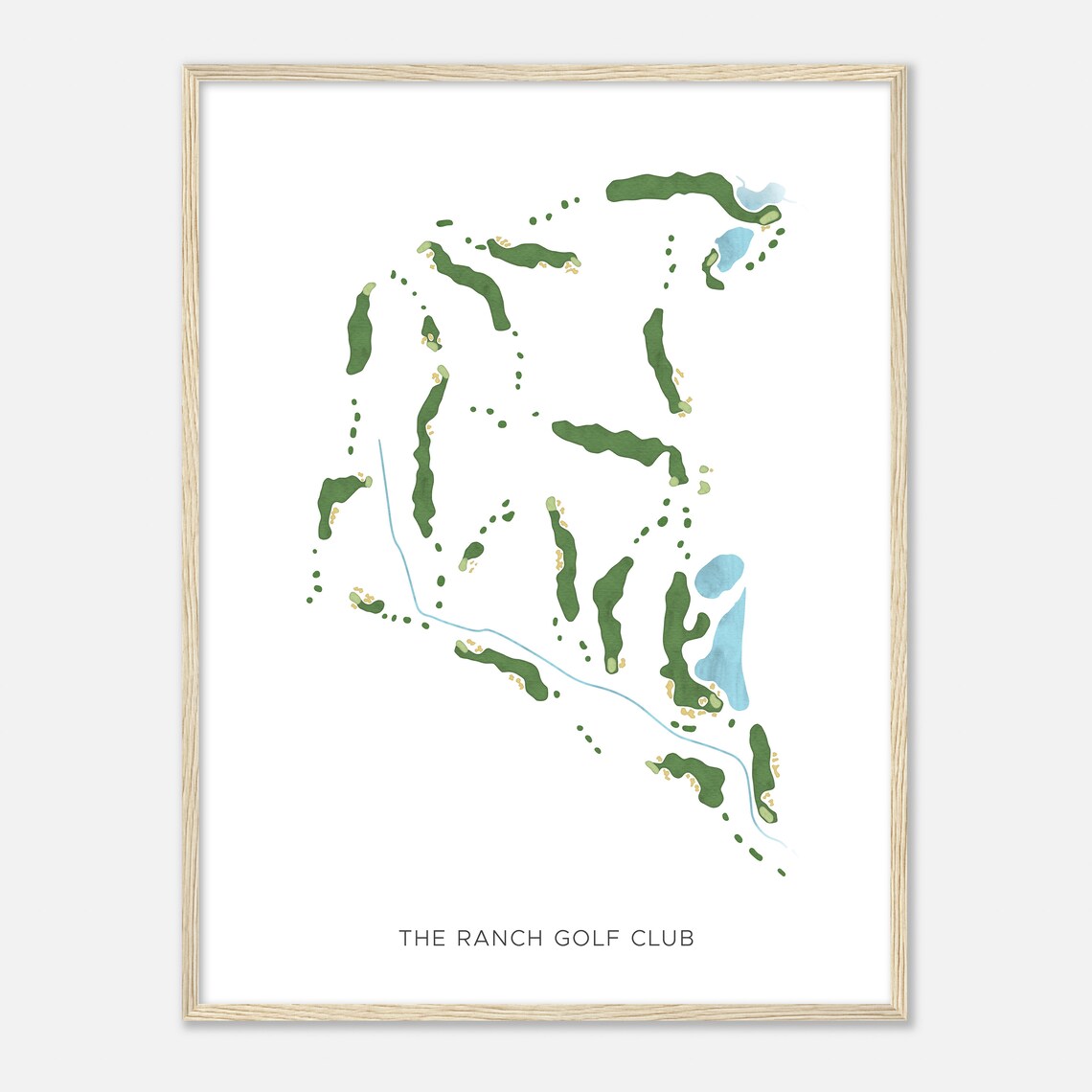 The Ranch Golf Club Massachusetts Modern Watercolor Map Golfer Gift Golf Wall Art Golf Poster Print Course Layout - Image 2