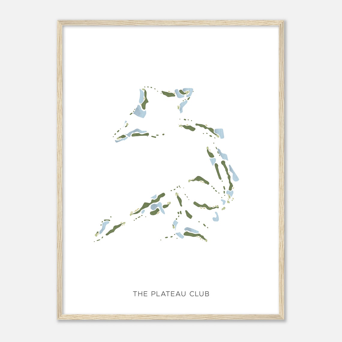 The Plateau Club Washington Minimalist Watercolor Map Poster