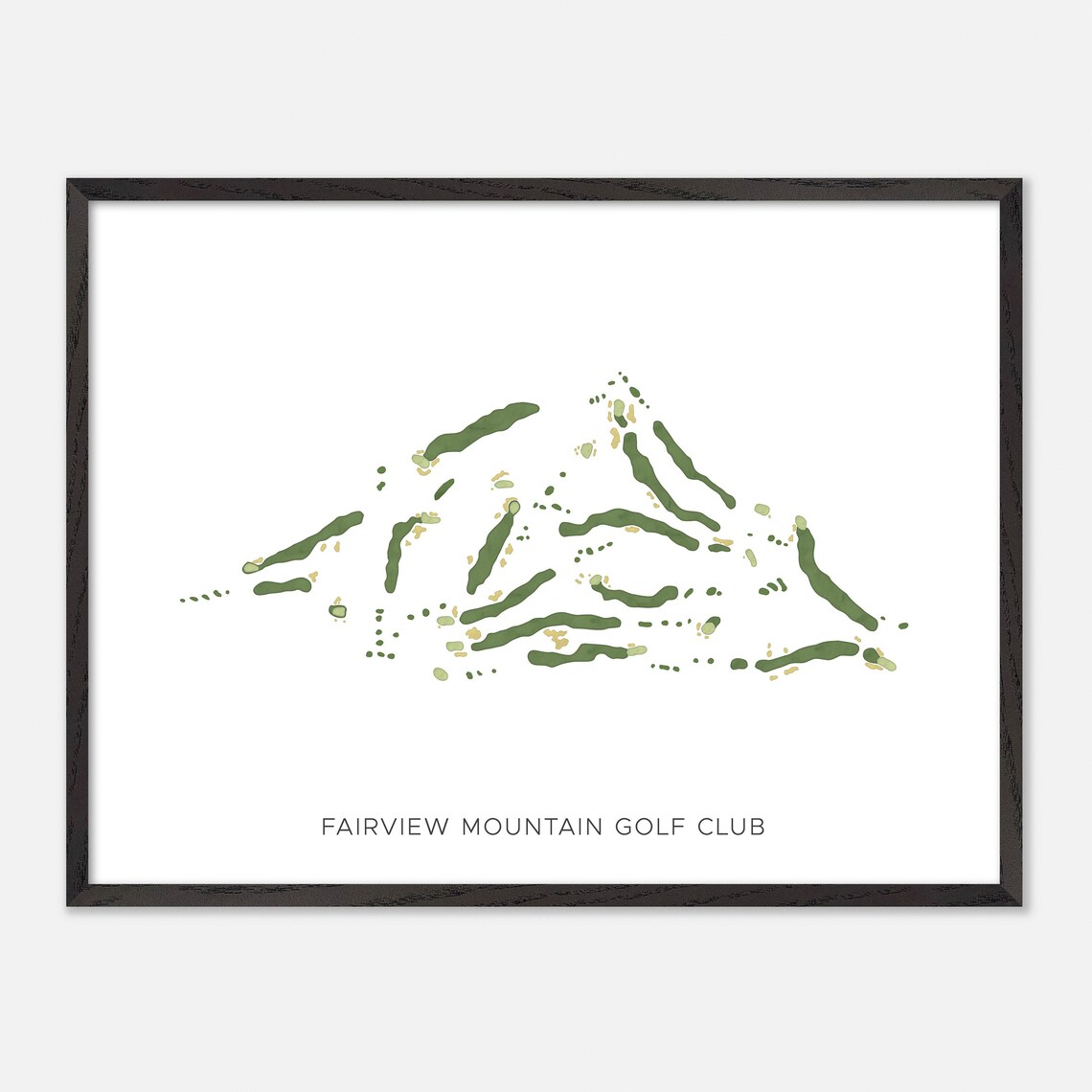 Fairview Mountain Golf Club Oliver Canada Modern Watercolor Golf Map Poster - Image 4