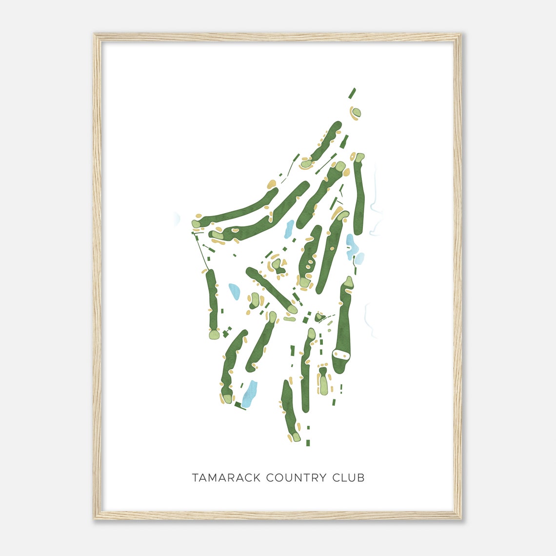 Tamarack Country Club Minimalist Fairway Line Course Map Poster - Image 2