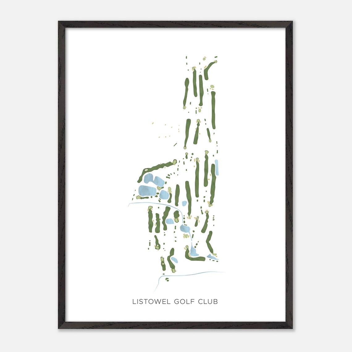 Listowel Golf Club Canada Minimalist Watercolor Golf Map Poster - Image 2