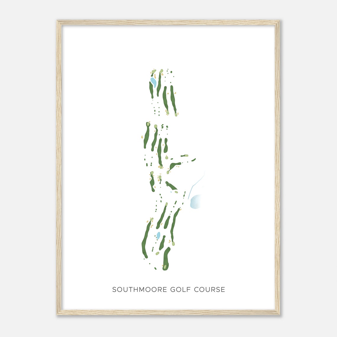 Southmoore Golf Course Minimalist Green Fairway Course Poster - Image 2