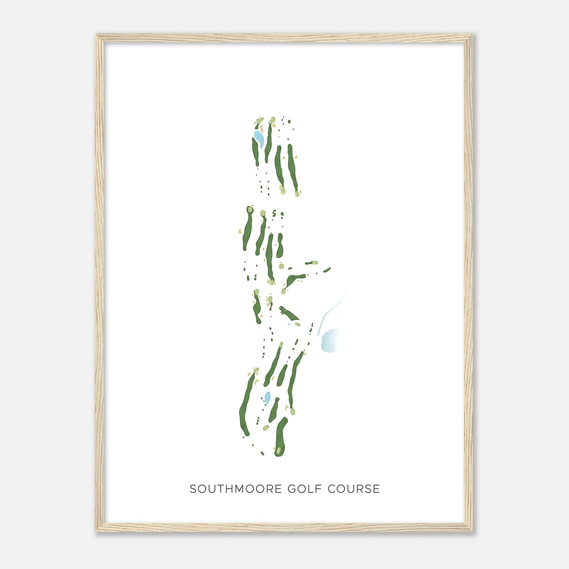 Southmoore Golf Course Pennsylvania Modern Watercolor Map Golfer Gift Golf Wall Art Golf Poster Print Course Layout - Image 2