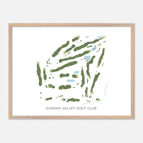 Dundas Valley Golf Club In Canada Modern Watercolor Map Golfer Gift Golf Wall Art Golf Poster Print Course Layout