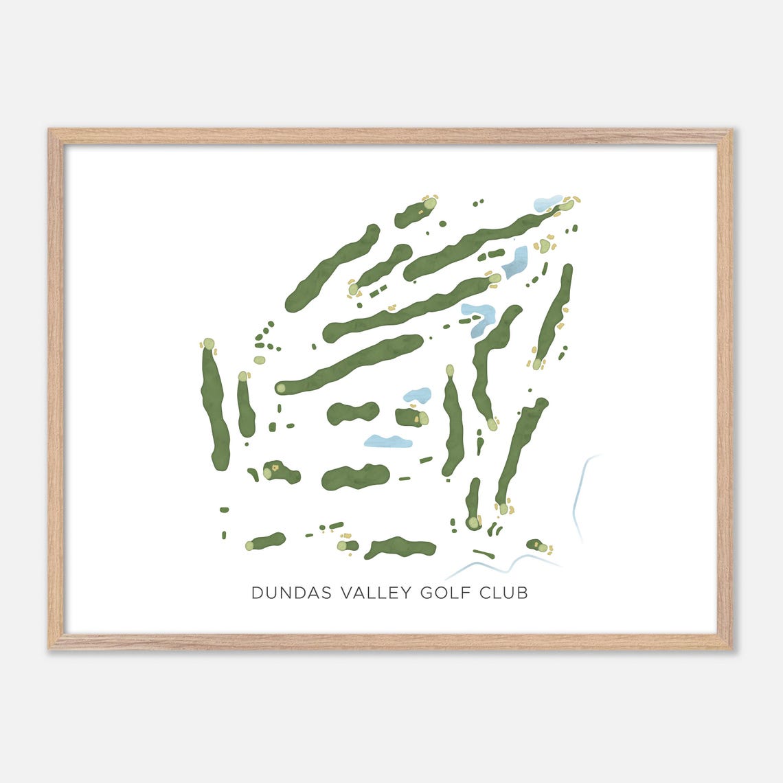 Dundas Valley Golf Club Canada Modern Watercolor Course Map Poster