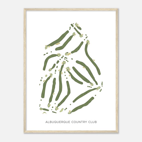 Albuquerque Country Club New Mexico Modern Watercolor Map Golfer Gift Golf Wall Art Golf Poster Print Course Layout