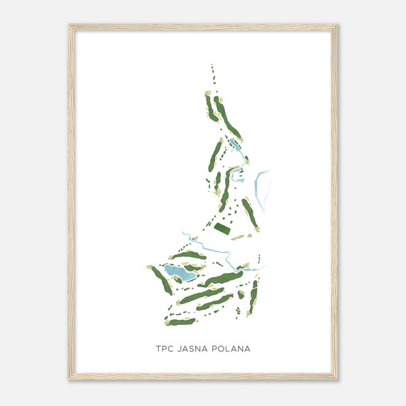 Tpc Jasna Polana New Jersey Modern Watercolor Map Golfer Gift Golf Wall Art Golf Poster Print Course Layout