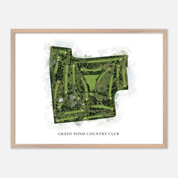 Green Pond Country Club In Middletown Pennsylvania Classic Watercolor Map Golfer Gift Golf Wall Art Golf Poster Print Course Layout