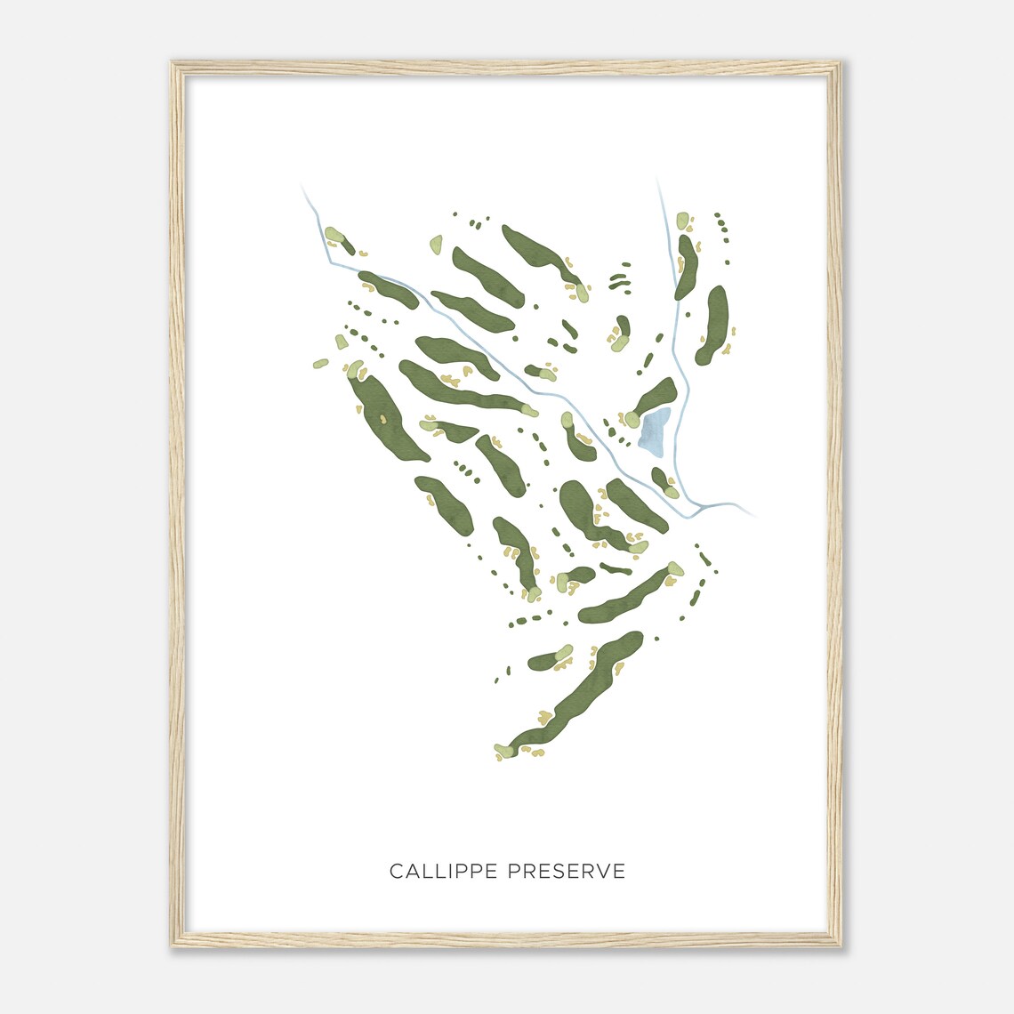 Callippe Preserve California Modern Watercolor Map Golfer Gift Golf Wall Art Golf Poster Print Course Layout - Image 2