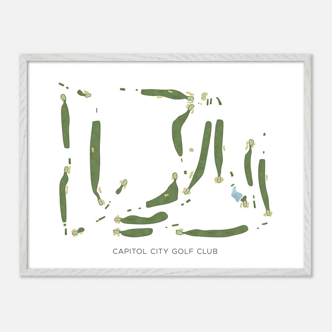 Capitol City Golf Club Minimalist Map Art Golfer Gift Poster - Image 4