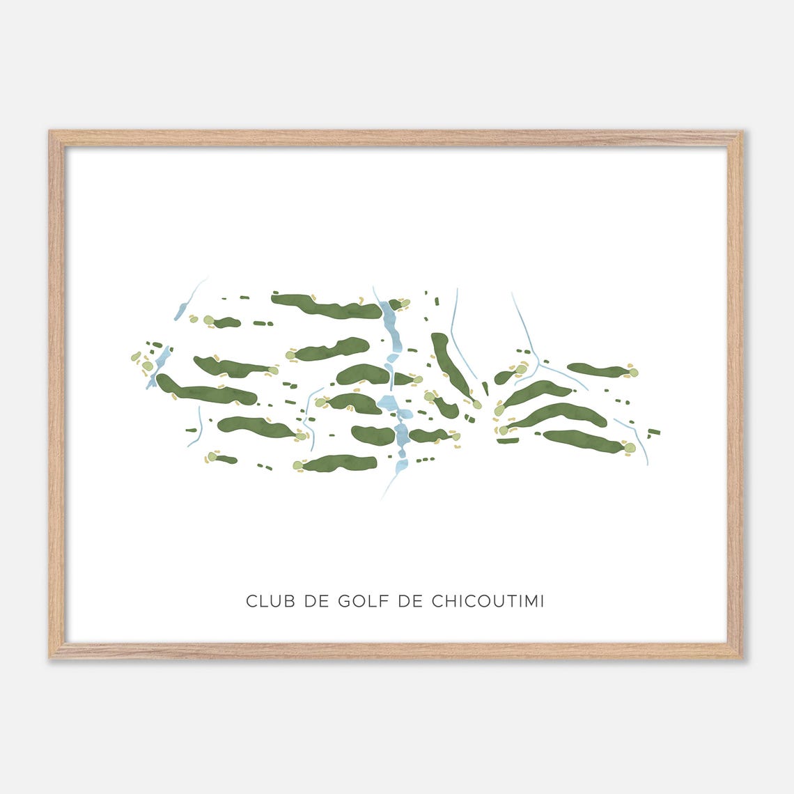 Club de Golf de Chicoutimi Saguenay Canada Modern Map Art Poster