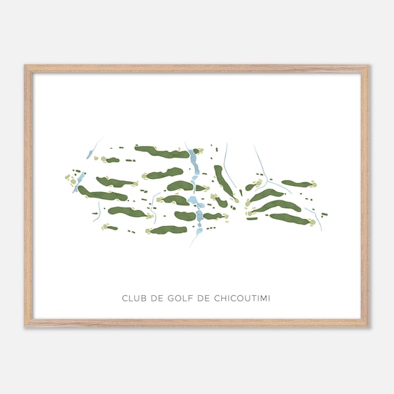 Club de Golf de Chicoutimi Saguenay Canada Modern Map Art Poster