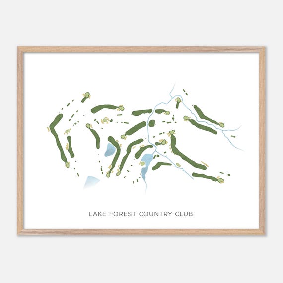 Lake Forest Country Club In Lake Saint Louis Missouri Modern Watercolor Map Golfer Gift Golf Wall Art Golf Poster Print
