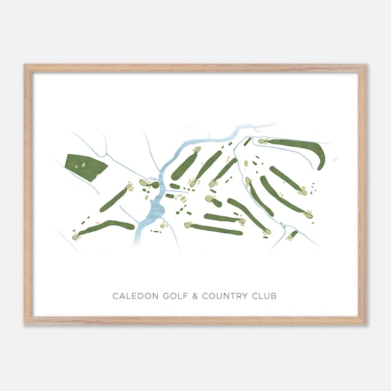 Caledon Golf & Country Club Canada Minimalist Watercolor Golf Map Poster