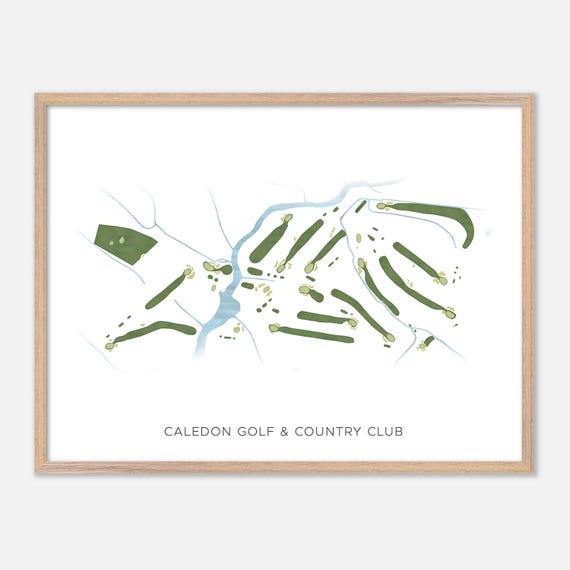 Caledon Golf Country Club In Caledon Canada Modern Watercolor Map Golfer Gift Golf Wall Art Golf Poster Print Course Layout