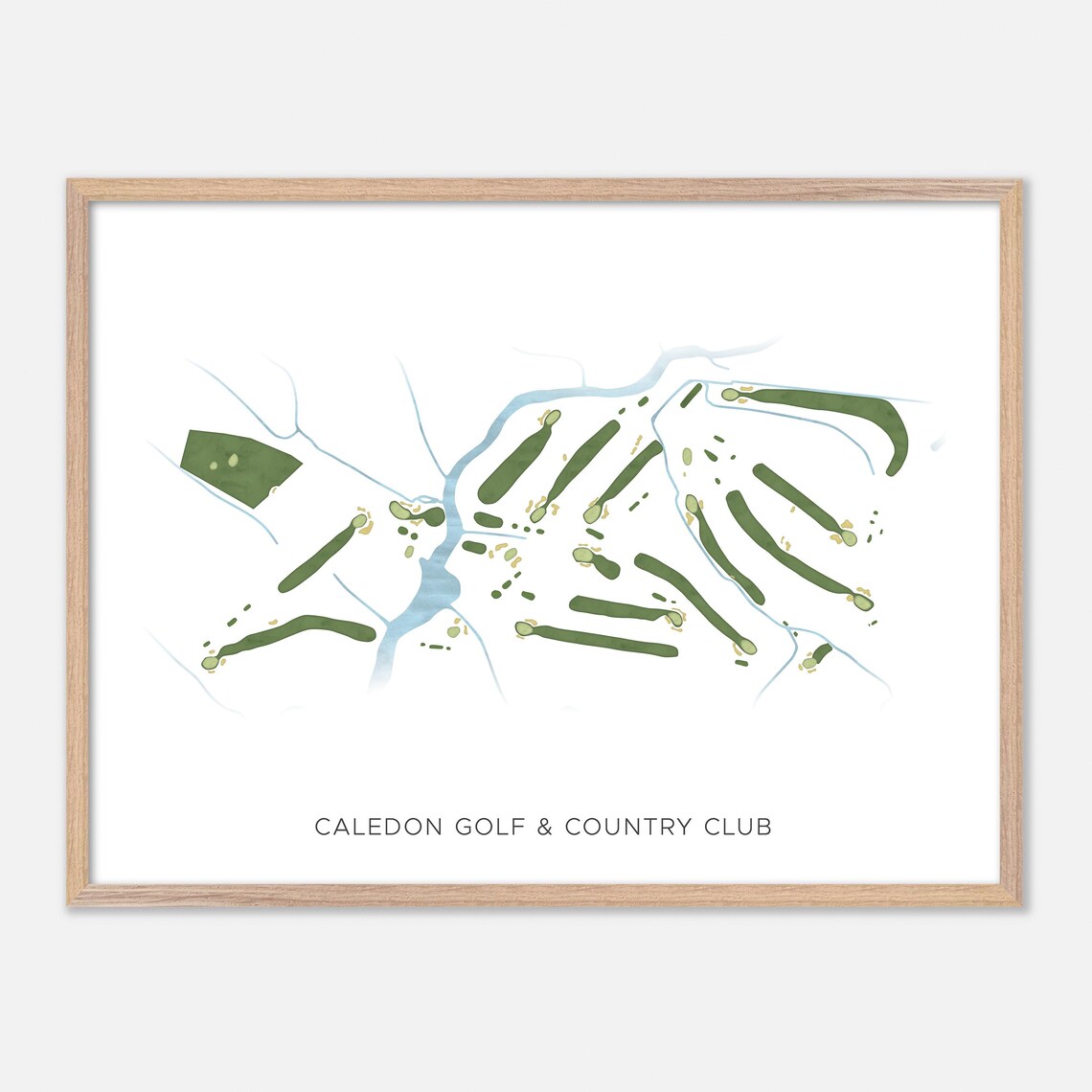 Caledon Golf & Country Club Canada Minimalist Watercolor Golf Map Poster