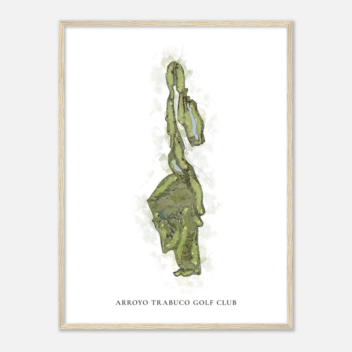 Arroyo Trabuco Golf Club Watercolor Aerial Map Golfer Gift Poster - Image 2