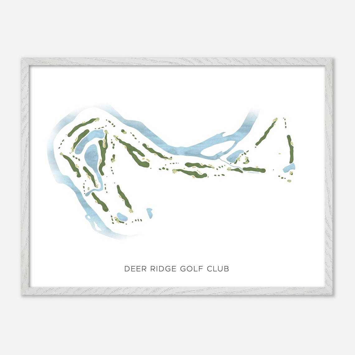 Deer Ridge Golf Club Canada Modern Scenic Watercolor Map Poster - Image 3