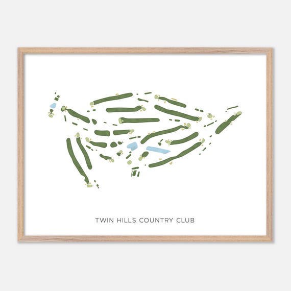 Twin Hills Country Club In Longmeadow Massachusetts Modern Watercolor Map Golfer Gift Golf Wall Art Golf Poster Print Course Layout