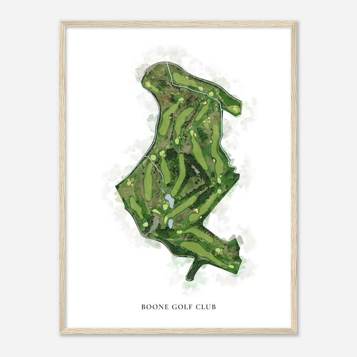 Boone Golf Club North Carolina Watercolor Map Art Print - Image 2