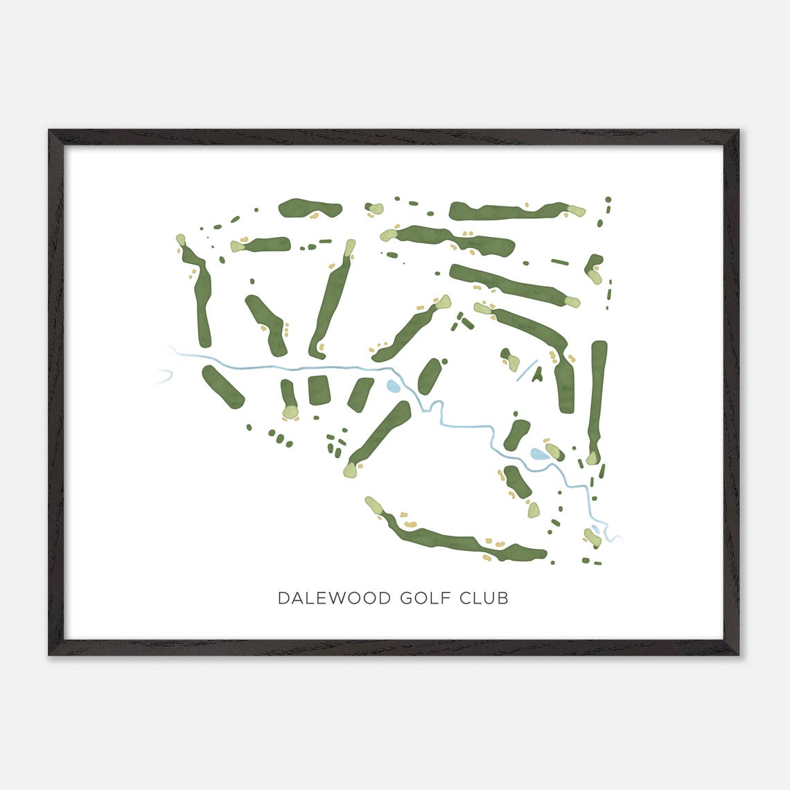 Dalewood Golf Club Cobourg Canada Modern Minimalist Map Art Poster - Image 4
