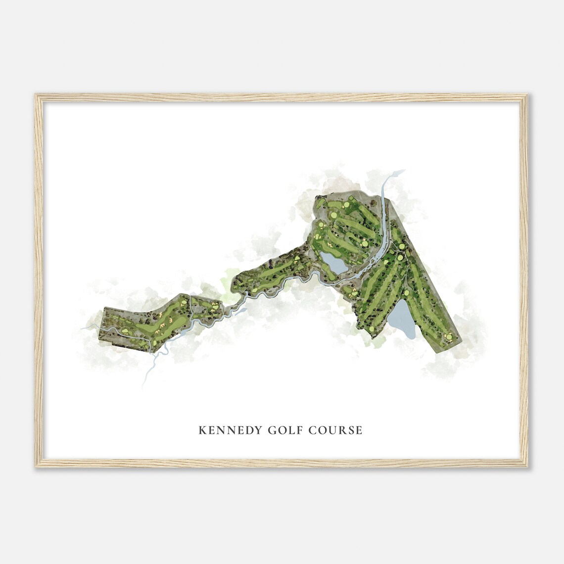 Kennedy Golf Course Colorado Classic Watercolor Map Golfer Gift Golf Wall Art Golf Poster Print Course Layout - Image 2