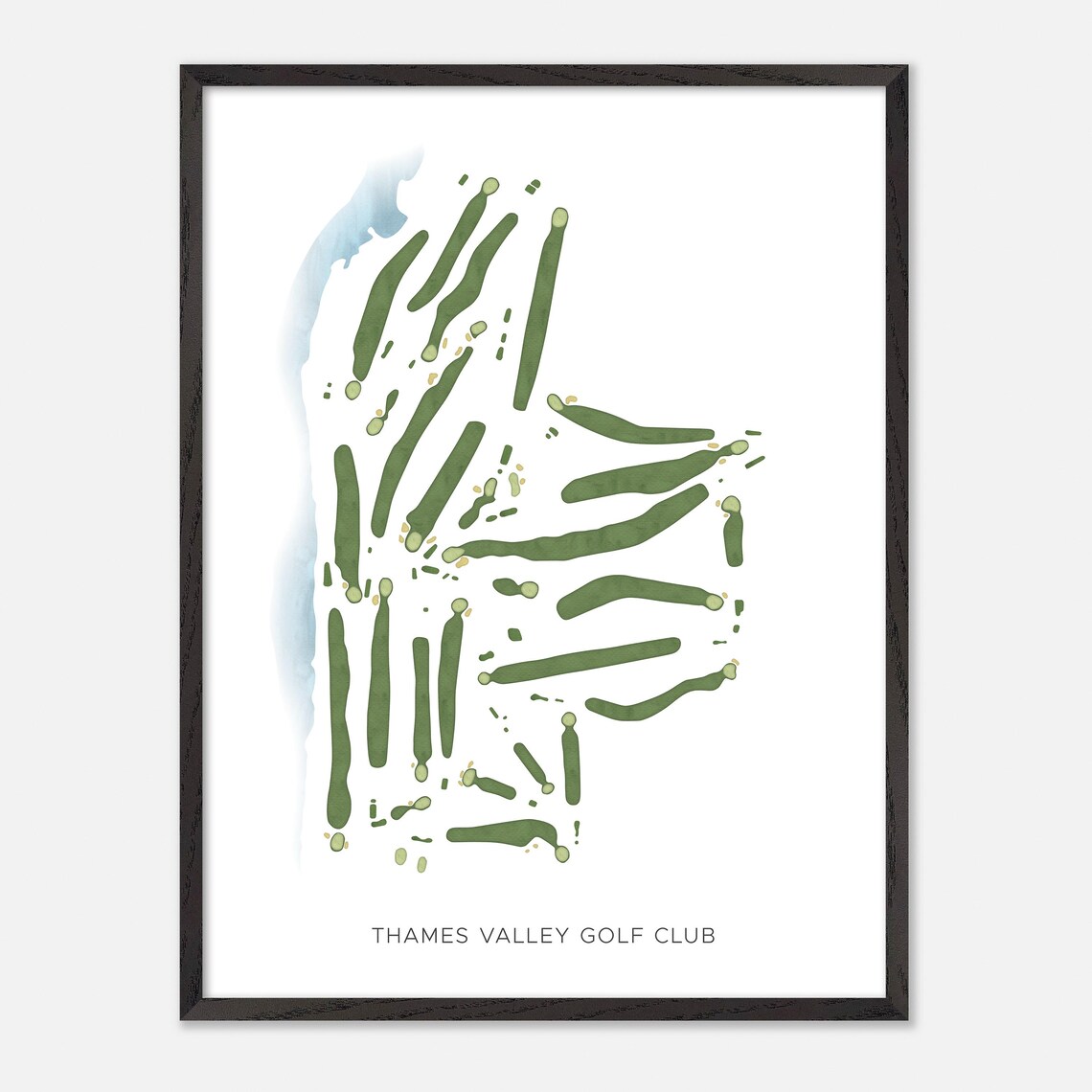 Thames Valley Golf Club London Canada Modern Watercolor Map Poster - Image 2