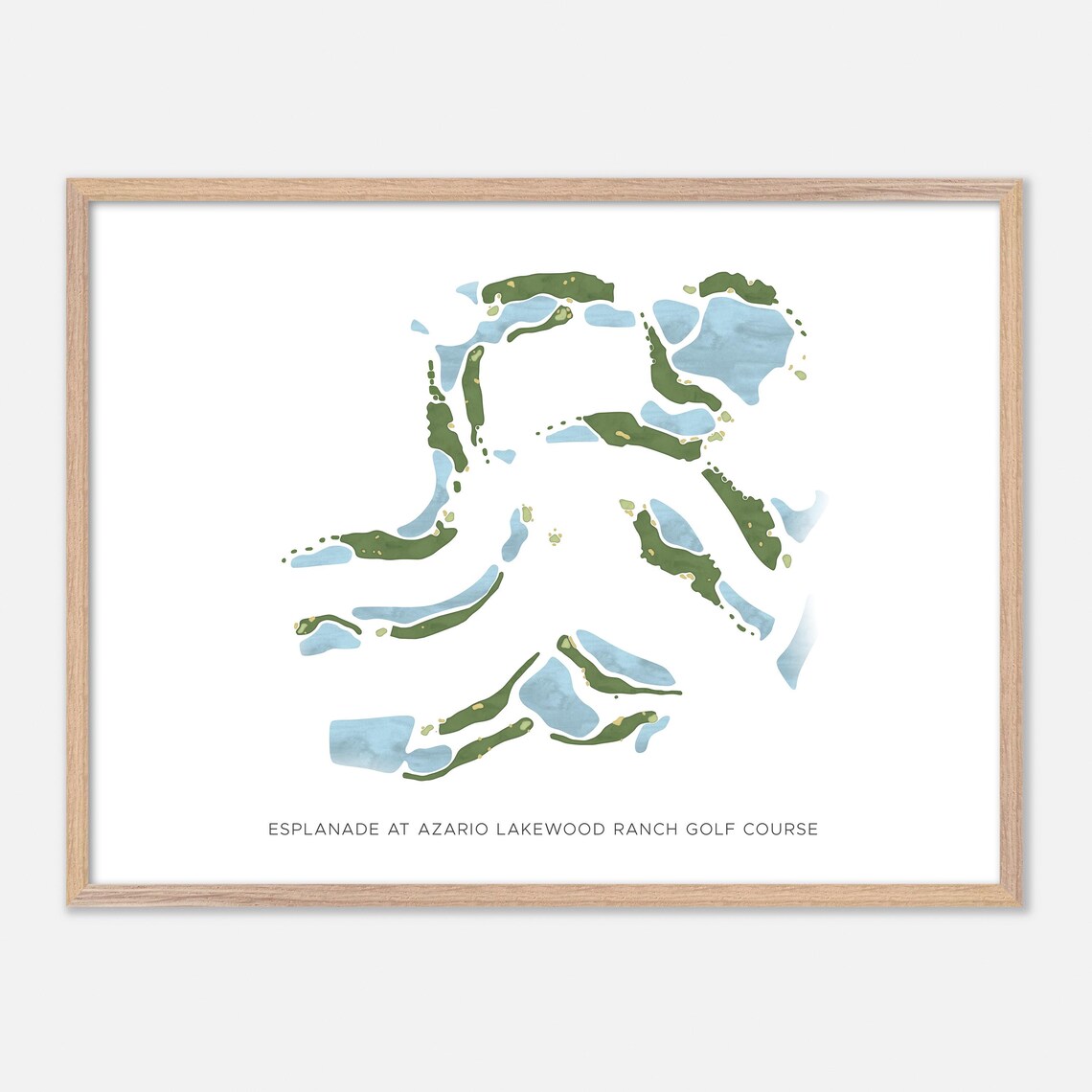 Esplanade at Azario Lakewood Ranch Golf Course Modern Watercolor Poster