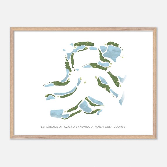 Esplanade at Azario Lakewood Ranch Golf Course Modern Watercolor Poster