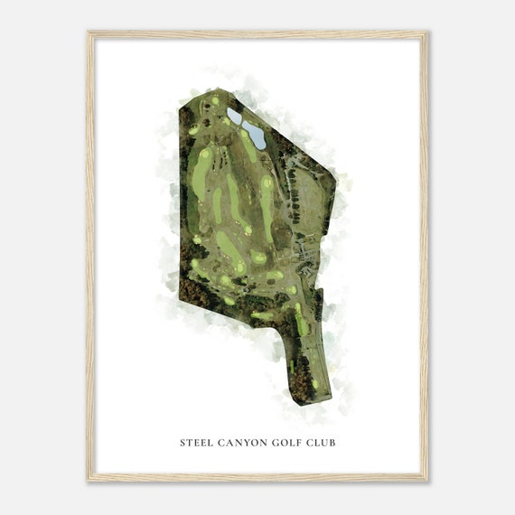 Steel Canyon Golf Club Georgia Classic Watercolor Map Golfer Gift Golf Wall Art Golf Poster Print Course Layout