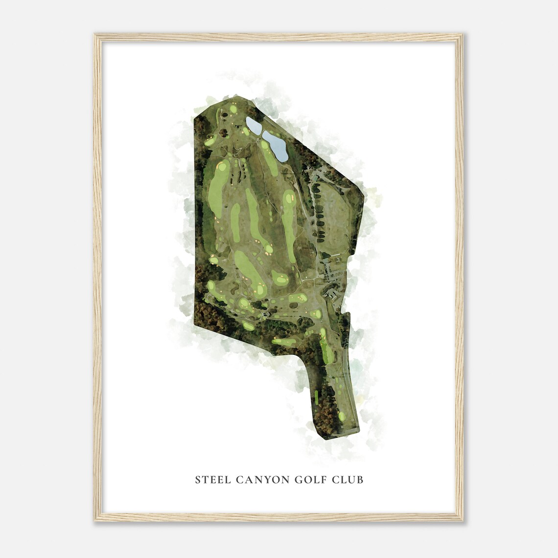 Steel Canyon Golf Club Georgia Classic Watercolor Map Poster