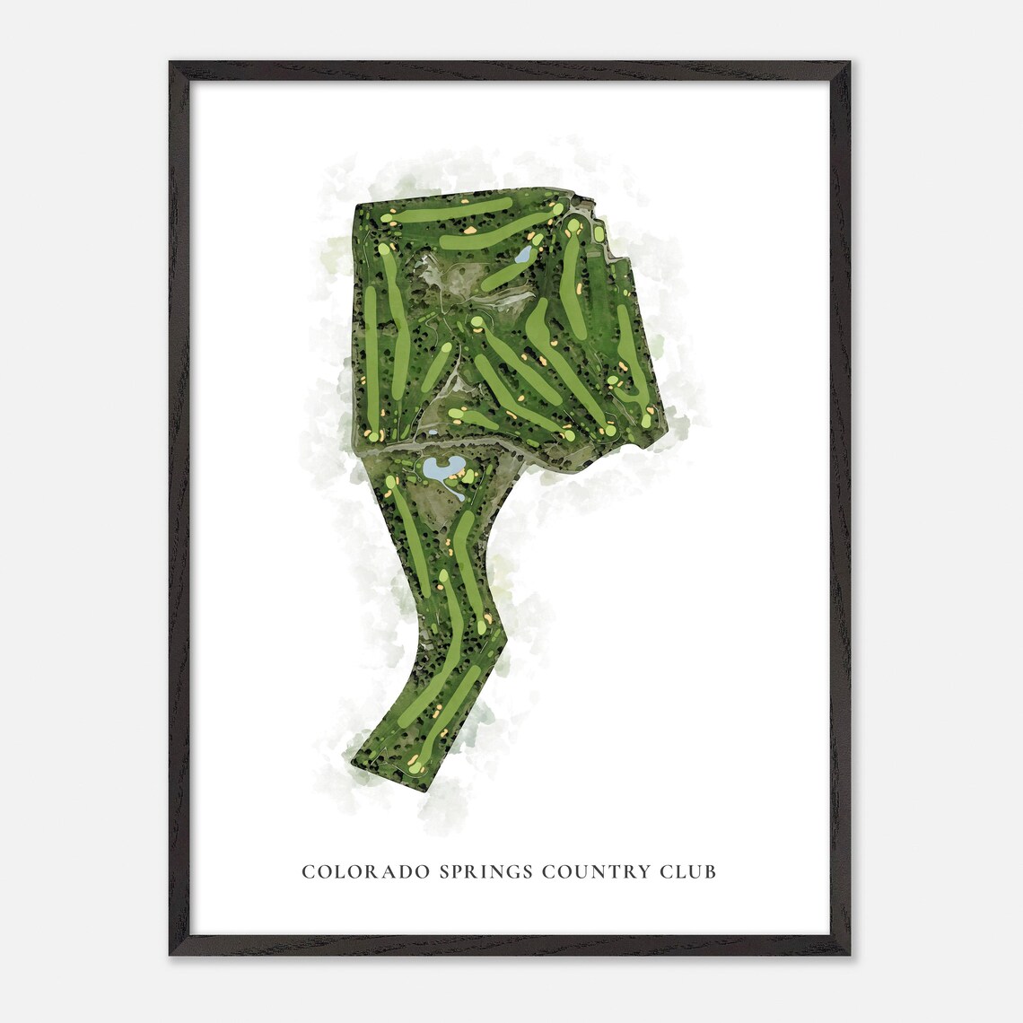 Colorado Springs Country Club Colorado Classic Golf Map Wall Art - Image 3
