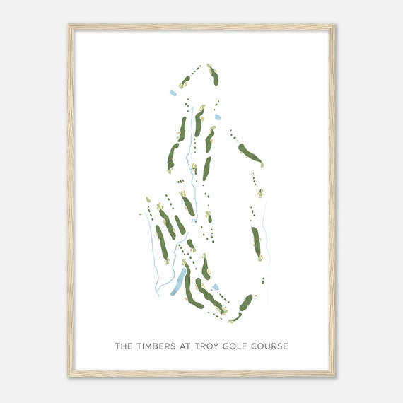 The Timbers At Troy Golf Course Maryland Modern Watercolor Map Golfer Gift Golf Wall Art Golf Poster Print Course Layout