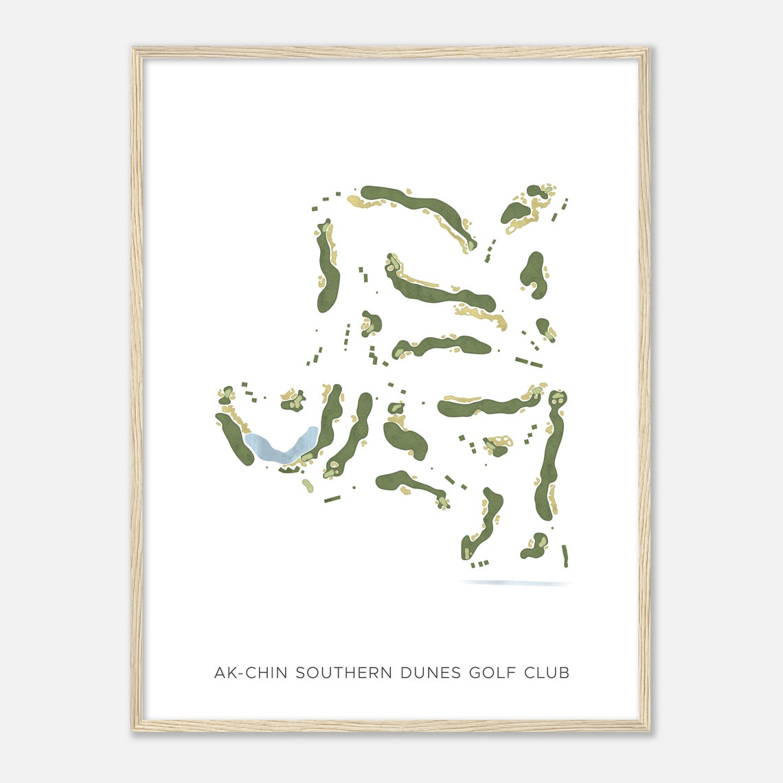 Ak-Chin Southern Dunes Golf Club Modern Watercolor Map Poster