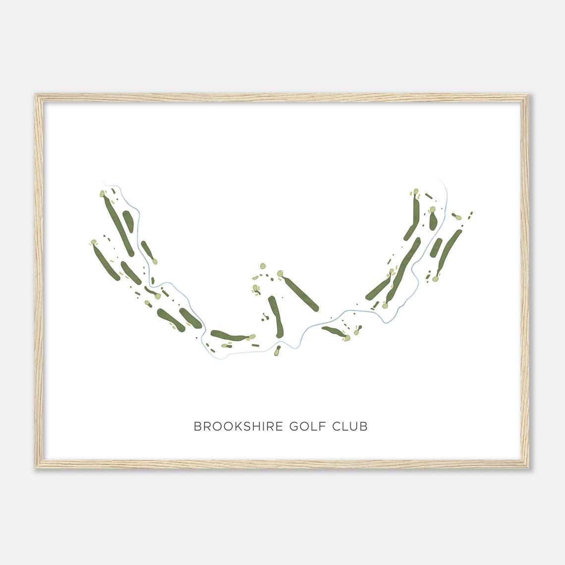 Brookshire Golf Club Modern Minimalist Golf Course Map Poster