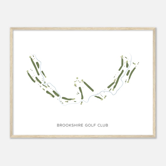Brookshire Golf Club Indiana Modern Watercolor Map Golfer Gift Golf Wall Art Golf Poster Print Course Layout