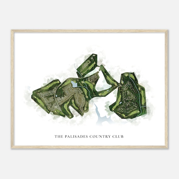 The Palisades Country Club Classic Watercolor Layout Map Poster
