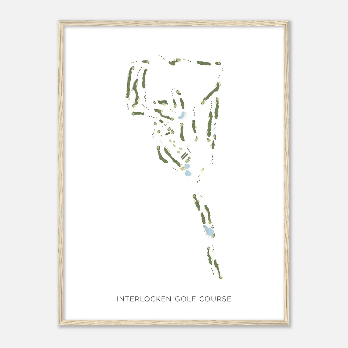 Interlocken Golf Course Colorado Modern Watercolor Map Golfer Gift Golf Wall Art Golf Poster Print Course Layout