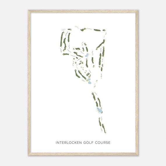Interlocken Golf Course Colorado Modern Watercolor Map Golfer Gift Golf Wall Art Golf Poster Print Course Layout