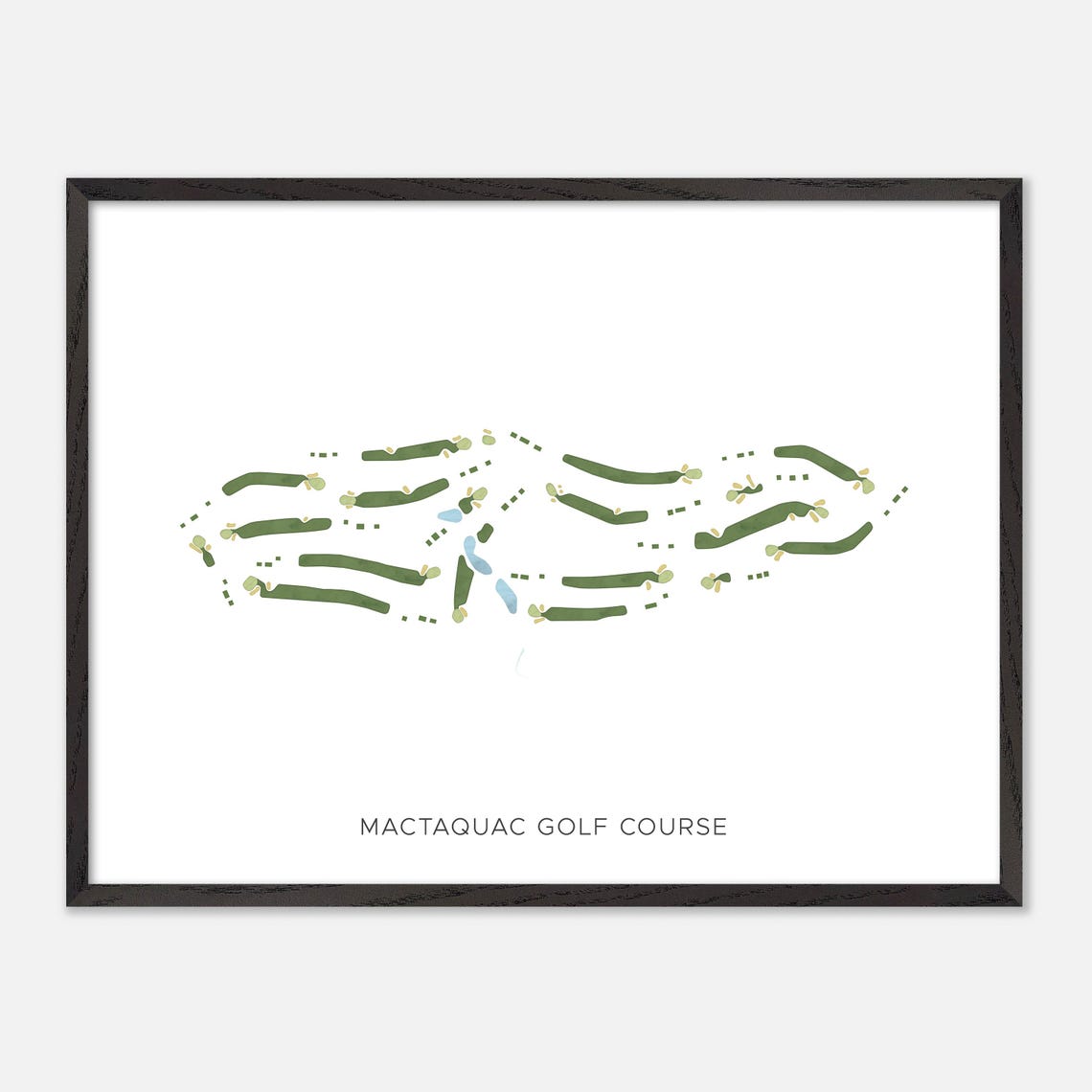 Mactaquac Golf Course Canada Modern Minimalist Map Art Poster - Image 4