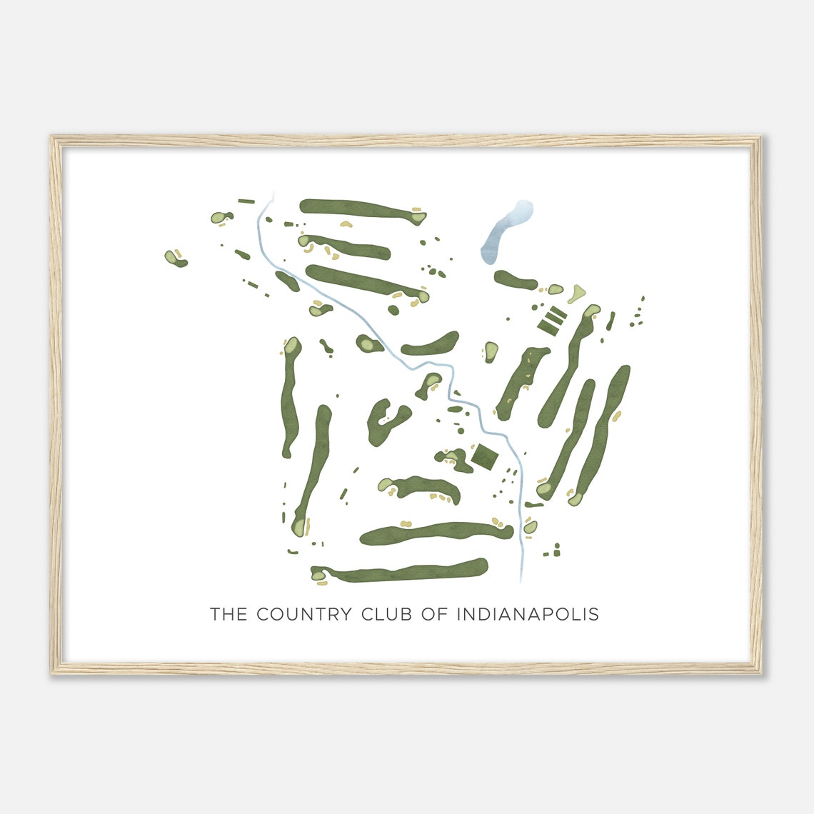 The Country Club of Indianapolis Modern Course Layout Poster - Image 2