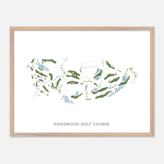 Kingswood Golf Course Canada Minimalist Watercolor Golf Map Poster