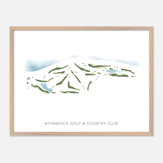 Athabasca Golf And Country Club Canada Minimalist Golf Map Poster