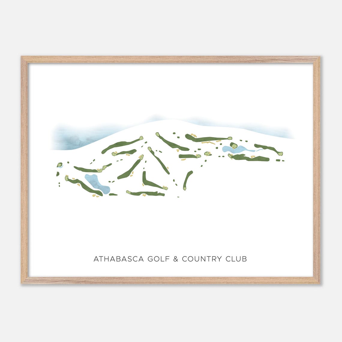 Athabasca Golf And Country Club Canada Minimalist Golf Map Poster
