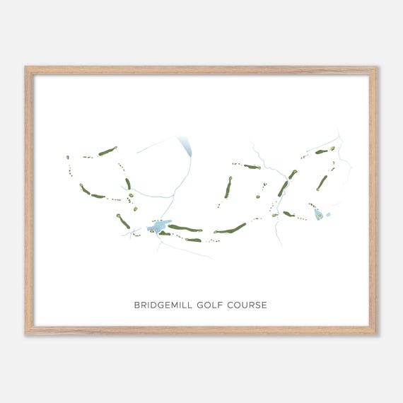 Bridgemill Golf Course In Canton Georgia Modern Watercolor Map Golfer Gift Golf Wall Art Golf Poster Print Course Layout