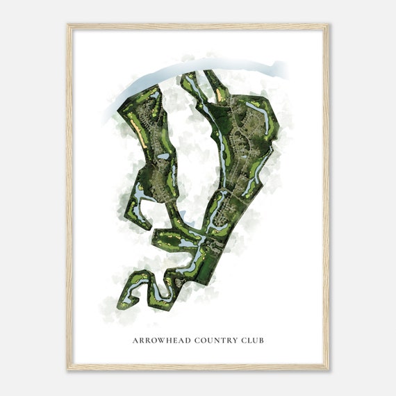 Arrowhead Country Club South Carolina Classic Watercolor Map Golfer Gift Golf Wall Art Golf Poster Print Course Layout