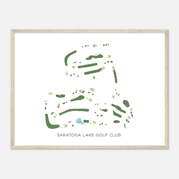 Saratoga Lake Golf Club New York Modern Watercolor Map Golfer Gift Golf Wall Art Golf Poster Print Course Layout