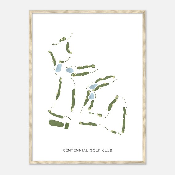 Centennial Golf Club Oregon Modern Watercolor Map Golfer Gift Golf Wall Art Golf Poster Print Course Layout