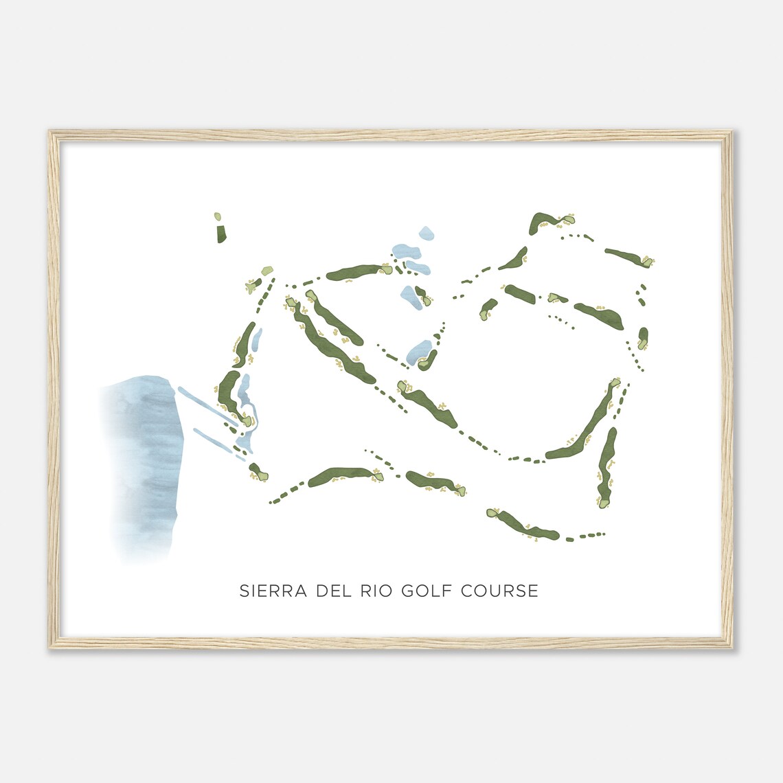 Sierra Del Rio Golf Course New Mexico Modern Watercolor Map Golfer Gift Golf Wall Art Golf Poster Print Course Layout - Image 2